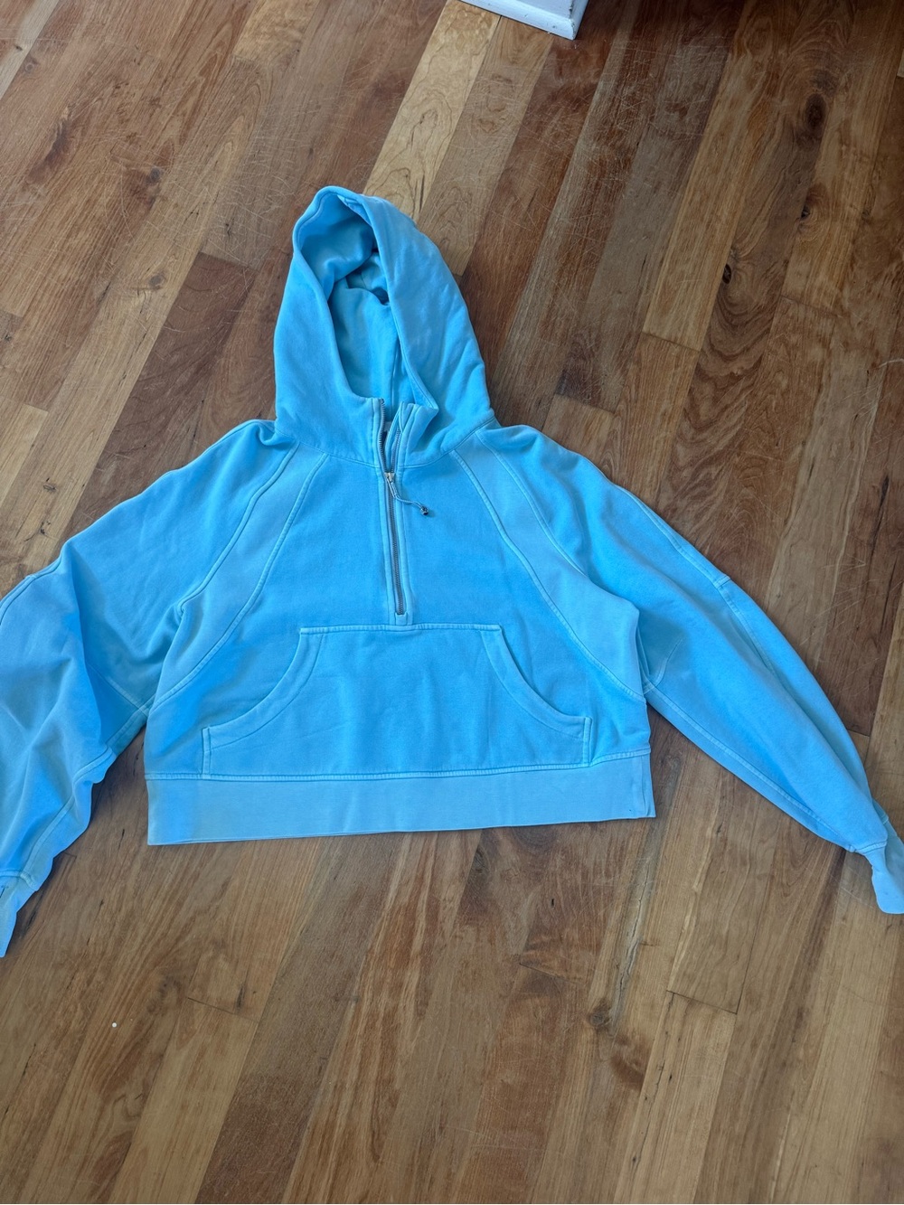 lululemon athletica Light Blue Distressed Hoodie